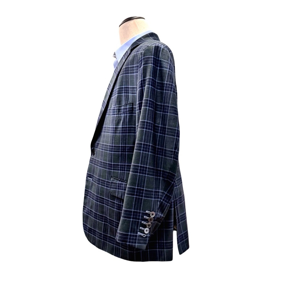 Tom James Royal Classic Men’s Three-Piece Suit. Green, Blue. 44R Altered - Picture 5 of 14